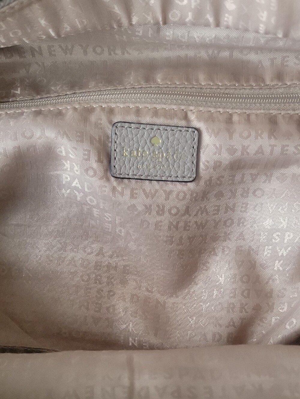 Kate Spade Stevie Berkshire Road Pebbled Leather Satchel Bag in Light Beige - Picture 5 of 8